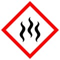 Toxic gas vector warning sign