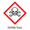 Toxic GHS hazard pictogram isolated vector sign on white background Royalty Free Stock Photo