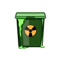 toxic hazard chemical waste cartoon vector illustration