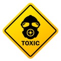 Toxic danger vector sign Royalty Free Stock Photo
