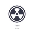toxic icon. isolated toxic icon vector illustration from army collection. editable sing symbol can be use for web site and mobile