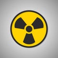 Toxic icon. Radioactive sign. Radiation.