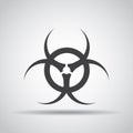 Toxic icon with shadow on a gray background. Vector illustration