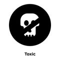 Toxic icon vector isolated on white background, logo concept of