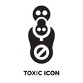 Toxic icon vector isolated on white background, logo concept of Royalty Free Stock Photo