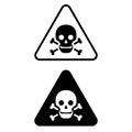 Toxic icon vector set. Radioactive waste illustration sign collection. poison symbol.