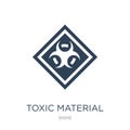 toxic material icon in trendy design style. toxic material icon isolated on white background. toxic material vector icon simple Royalty Free Stock Photo