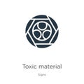 Toxic material icon vector. Trendy flat toxic material icon from signs collection isolated on white background. Vector Royalty Free Stock Photo