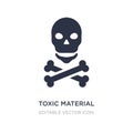 toxic material icon on white background. Simple element illustration from Signs concept