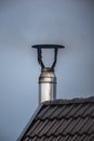 Toxic and polluting smoke coming from a chimney