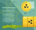 Toxic, radioactive waste. Barrel Vector. Cartoon. Isolated Dump, storage Royalty Free Stock Photo