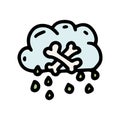 toxic rain color vector doodle simple icon