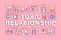 Toxic relationship word concepts banner