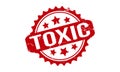 Toxic Rubber Stamp. Red Toxic Rubber Grunge Stamp Seal Vector Illustration Royalty Free Stock Photo
