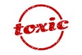 toxic sign. toxic round vintage stamp.