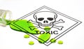 Toxic Sign & Spill Royalty Free Stock Photo