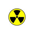 Toxic sign, symbol. Warning radioactive zone graphic vector. Icon flat style modern design Isolated on Blank Background. Vector Royalty Free Stock Photo