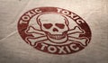 Toxic Substances Symbol Printed Over Cardboard Background Royalty Free Stock Photo