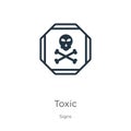 Toxic symbol icon vector. Trendy flat toxic symbol icon from signs collection isolated on white background. Vector illustration Royalty Free Stock Photo