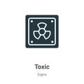 Toxic symbol vector icon on white background. Flat vector toxic symbol icon symbol sign from modern signs collection for mobile