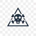 Toxic vector icon isolated on transparent background, Toxic tra