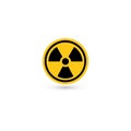 Toxic vector icon. Radiation pictogram. Biohazard Warning symbol. Simple isolated chemical logo Royalty Free Stock Photo