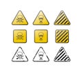 Toxic vector icons and stamps