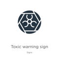 Toxic warning sign icon vector. Trendy flat toxic warning sign icon from signs collection isolated on white background. Vector Royalty Free Stock Photo