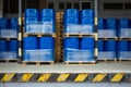 Toxic waste/chemicals stored in barrels at a plant