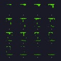 Toxic waste, dripping green slime vector animation sprite