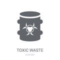 Toxic waste icon. Trendy Toxic waste logo concept on white background from Ecology collection Royalty Free Stock Photo