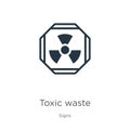 Toxic waste icon vector. Trendy flat toxic waste icon from signs collection isolated on white background. Vector illustration can Royalty Free Stock Photo