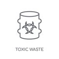 Toxic waste linear icon. Modern outline Toxic waste logo concept