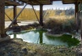 Toxic waste near abandoned copper mine Royalty Free Stock Photo