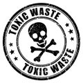 Toxic waste rubber stamp Royalty Free Stock Photo