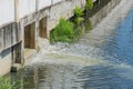 Toxic water running from sewers allow to drain into the canal Royalty Free Stock Photo