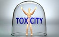 Toxicity can separate a person from the world and lock in an invisible isolation that limits and restrains - pictured as a human