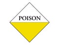 Toxicity label color, highly toxic indication Sign, illustration image