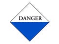 Toxicity label color, moderately toxic indication Sign, illustration image