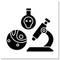 Toxicology glyph icon Royalty Free Stock Photo