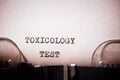 Toxicology test report