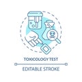 Toxicology test turquoise concept icon