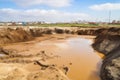 toxins leaching into the soil and groundwater from chemical dump site