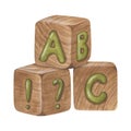 Toy abc Blocks Watercolor illustration. Hand drawn clip art on isolated background. Drawing of wooden cubes for kids Royalty Free Stock Photo