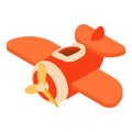 Toy airplane icon, cartoon style Royalty Free Stock Photo