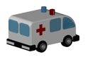 Toy ambulance on a white background