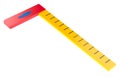 Toy Angle Ruler, square ruler. 3D rendering