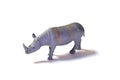 Toy animal horned Rhino isolated white background Royalty Free Stock Photo