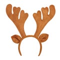 Toy antlers of a deer isolated on white background Royalty Free Stock Photo