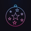 Toy ball for holiday fir-tree nolan icon. Simple thin line, outline vector of party icons for ui and ux, website or mobile